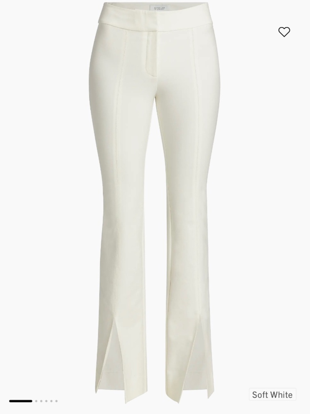 Derek Lam 10 Crosby Maeve Slit-Hem Flare Cream Trousers